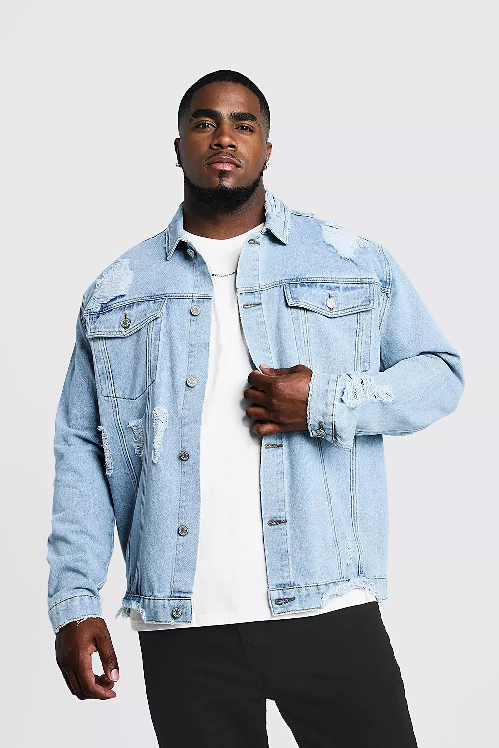 Plus size jean jacket outfit best sale